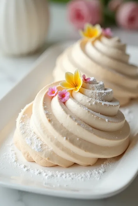 An image of a meringue roll cake 