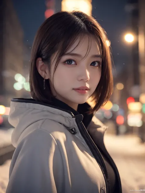 1 girl, (Wear a platinum coat:1.2), (RAW Photos, Highest quality), (Realistic, Photorealistic:1.4), Tabletop, Very delicate and beautiful, Very detailed, 2k wallpaper, wonderful, finely, Very detailed CG Unity 8K 壁紙, Very detailedな, High resolution, Soft L...