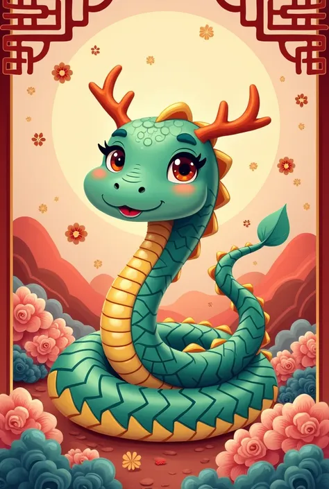 Chinese Zodiac Snake Cute Chinese Style