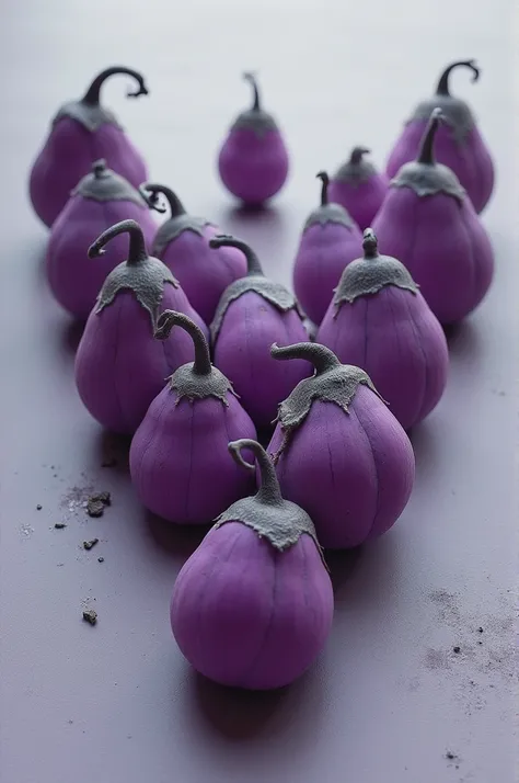 A bunch of grave fruit purple in colour 
In the v shape