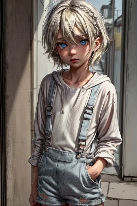 Anime style, Highres, Masterpiece, Best quality at best, Best Quality, hight quality, hight detailed, 1boy, (little boy), boy, blonde boy, blond Hair, perfect boy body, cute boy, detailed light blue eyes, detailed eyes, short hair, messy hair, pastel rainb...