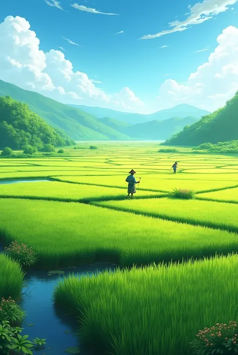 Beautiful rice fields