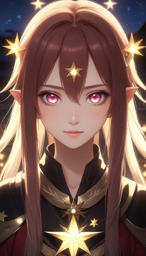 kurokawaakane(1zgame),1girl, solo,looking at viewer,8k, beautiful lighting,symbol-shaped_pupils, sparkling_eyes, star-shaped_pupils, star_(symbol),