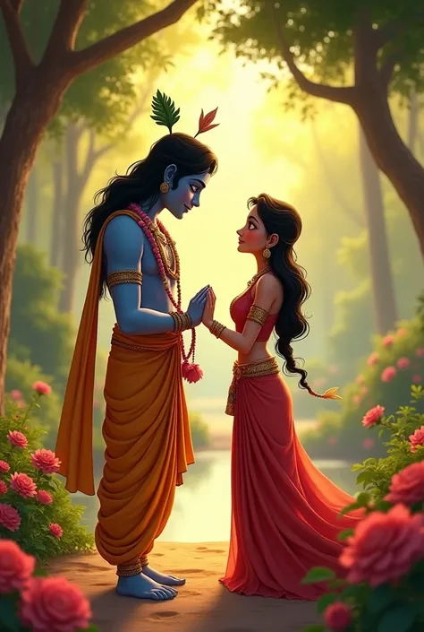 Radha proposed  to krishna motion  video
