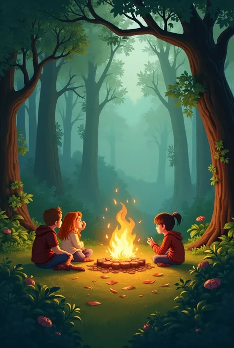 Imagine the soft rustling of leaves as Ember moves through the forest, and the gentle crackle of a campfire where Ember and his friends rest.