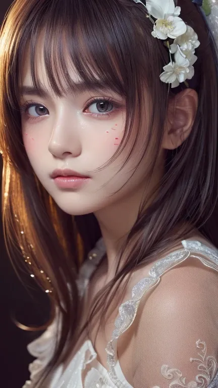 ((((Highest quality))))、(((Ultra-precision CG16K wallpaper)))、(((masterpiece)))、(((Very detailedな)))、(((Extreme detail)))、１people々&#39;woman、Mature woman、2 woman、((The Face of Japan))、((Very beautiful face))、((beauty:1.5))、((Straight semi-long hair:1.3、Blu...