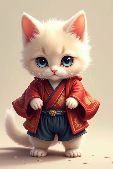 Cute kitten（Balinese）　Please dress me in Japanese Shinsengumi clothing.