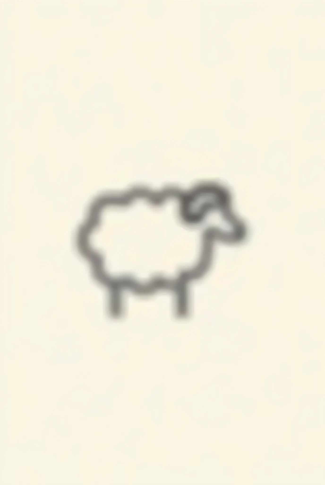 One-line Art of just a sheep as a Logo. The animal is dran in the One-line Style and just have a black outline. 
