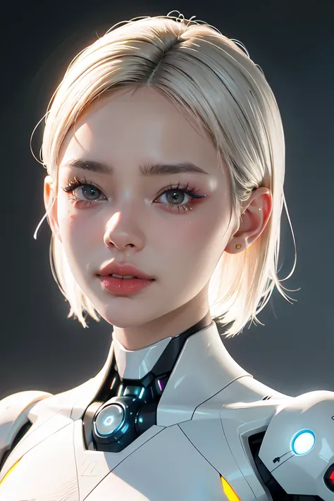 《the role of artificial intelligence》。（（（virtual character design：psychological counselor。miss，20 years old，white short hair，exq...