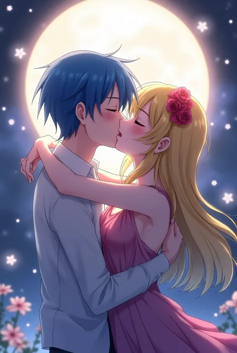 Kagamine Len kissing Kaito