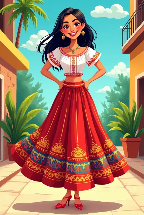 Panamanian skirt cartoon
