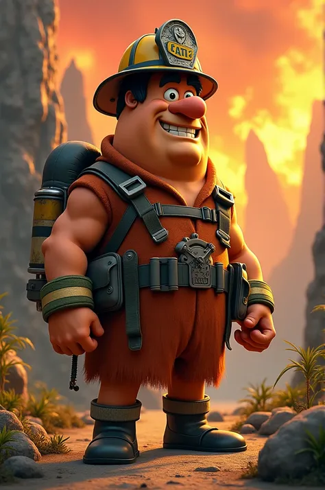 Fred Flintstones military firefighter