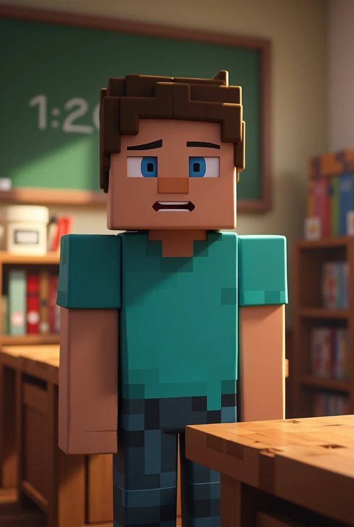 Picture of student steve from Minecraft 