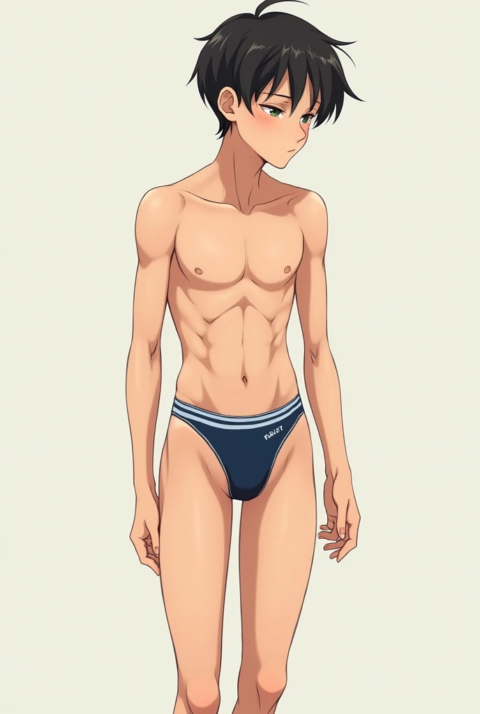 Skinny boy bulge speedo anime 