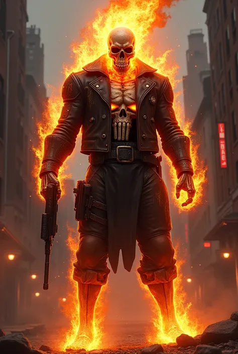 Ghost Rider and Punisher Fusion 