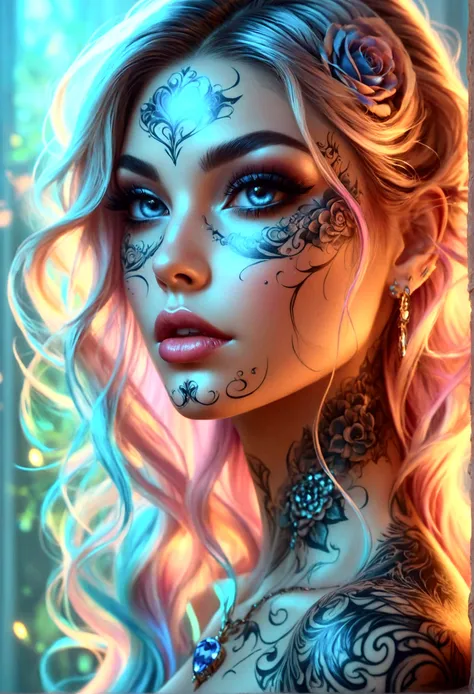 beautiful digital artwork, beautiful digital art, detailed beautiful face, 8k high quality oled detailed art, very beautiful digital art, digital art. highly detailed, beautiful detailed body, Create a hyper detailed photograph of a perfectly simetrical ta...