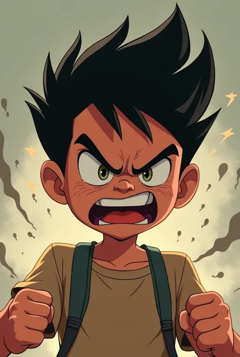 Angry boy animation.