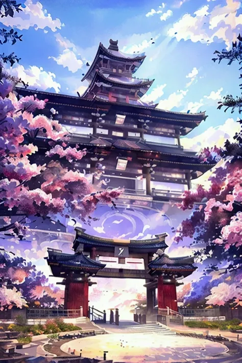 (Best Quality,4K,8k,High resolution,masterpiece:1.2),Very detailedな,(Realistic,Realistic,Photorealistic:1.37),Very detailed,Enlargement of the large torii gate,A formal Japanese torii gate,cherry blossoms,Light,--with 9:16,