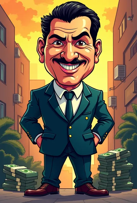 Gustavo Gaviria in cartoon version 
