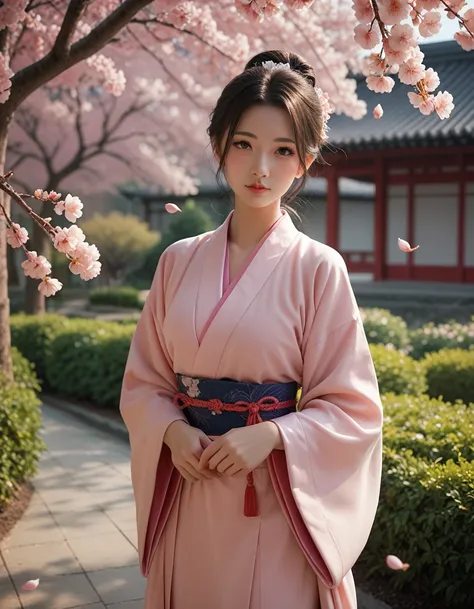 score_9, score_8_up, score_7_up,high quality,1 japanese girl, a beautiful japanese woman in a traditional kimono, standing grace...