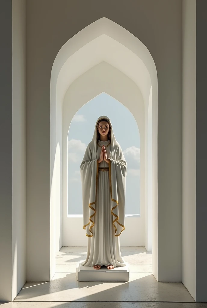 image of our lady of nazareth inside the minimalist berlinda