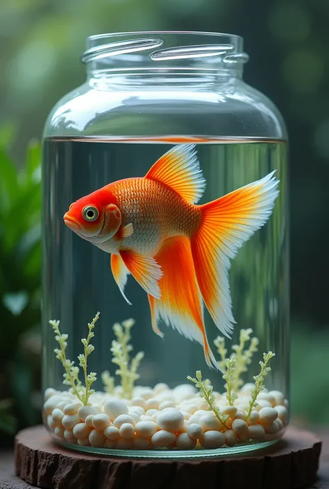 Beautiful fish in a jar