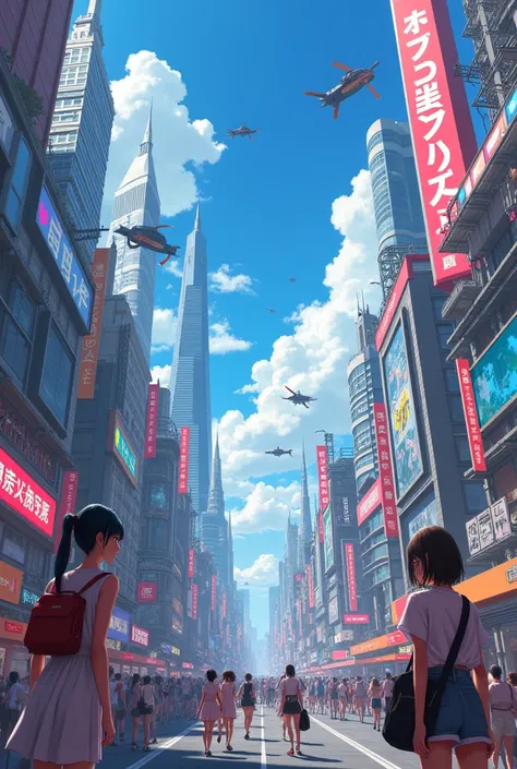 women world anime city living