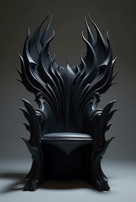 Chair inspired by raven wings and swords 