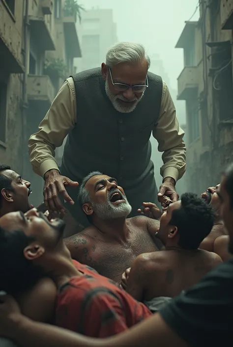 Narendra modi eating Indian middle class people alive