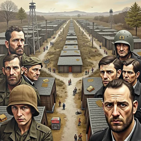 I want a board with a World War II theme, be well worked, that in the end there will be a field for the prisoners which will be the end and the spaces for the "little houses" of a board 