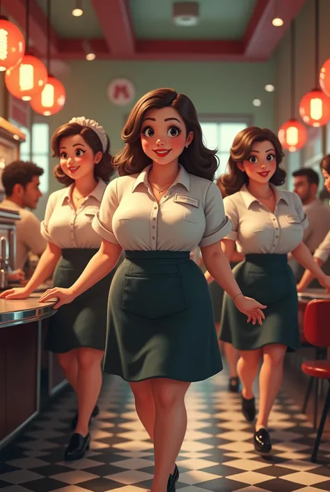 5 waitress woman chubby