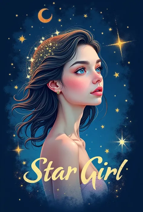 Make a logo that says "star girl" for a music cover .