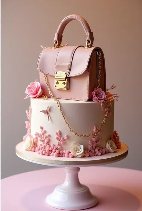 Unique and classy cake design with branded hand bag for ladies 