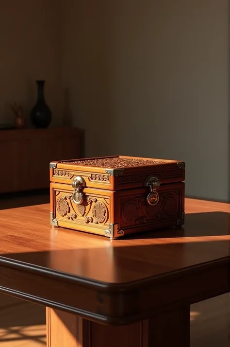 A prestige box on a table 