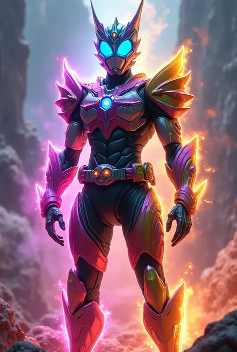 Kamen Rider Tempo Artist Mode Armor Becomes Rainbow 