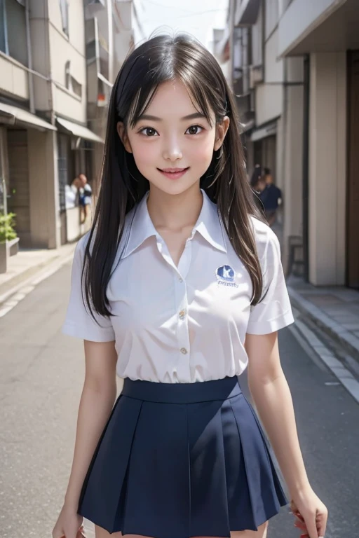 ((2.5th Dimension Girl))、(Best Quality,masterpiece:1.3,Ultra-high resolution),(Very detailed、Caustics) (Realistic:1.4, RAW shooting、)Ultra-Realistic Capture、Very detailed、Natural skin texture、masterpiece、(A Japanese elementary school girl wearing a white s...