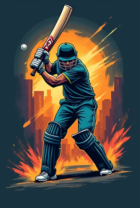 Cricket logo named Gully Boys with unique style cricket shot