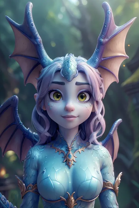 beautiful detailed eyes, beautiful detailed lips, extremely detailed eyes and face, long eyelashes, 1girl, fantasy, dragonkin humanoid, horns, scales, dragon features, detailed dragon wings, pristine detailed scales, ethereal, elegant, graceful, enchanting...