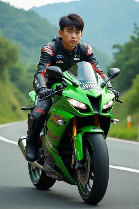 Youth driving zx10r