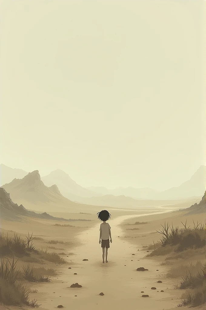 A girl alone on a road 