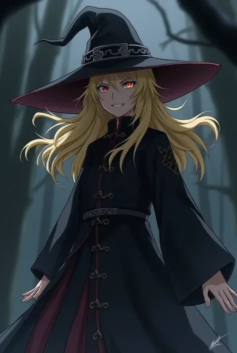 Deidara&#39;s character wearing a witch outfit 