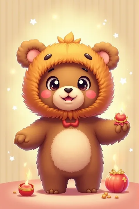 Bear costume for bad luck day kawaii

