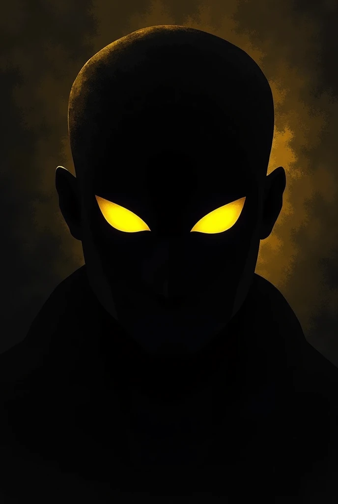 Black and yellow face silhouette dark, silhouette, vector graphics 