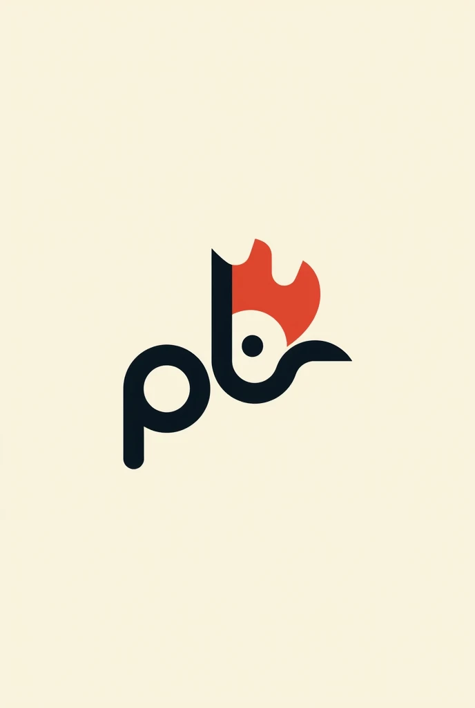 create a logo from the combination of the letters PBR to form a chickens head