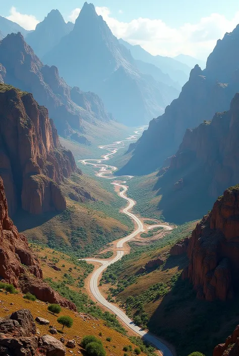 Les montagnes en Algérie des routes sinueuses et des paysages magnifiques à couper le souffle