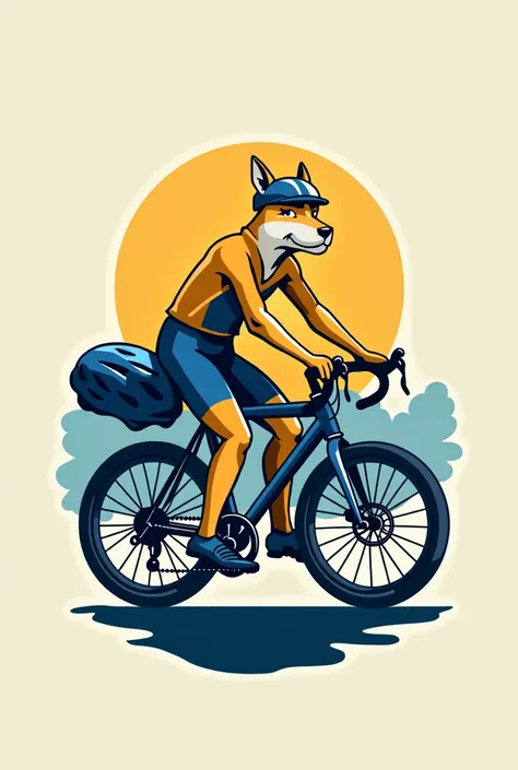 CREATE A LOGO FOR A SEDENTARIAN CYCLING TEAM WHERE THE MASCOT IS A SLOTH AND PUT THE DESCRIPTIONS IN PORTUGUESE , YOU MUST USE YELLOW AND BLUE COLORS , PUT LAZINESS ON TOP OF THE BIKE , PUT ON ACCESSORIES THAT REFER TO CYCLING 