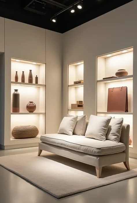 Display cases showing a new collection from Zara Home 
