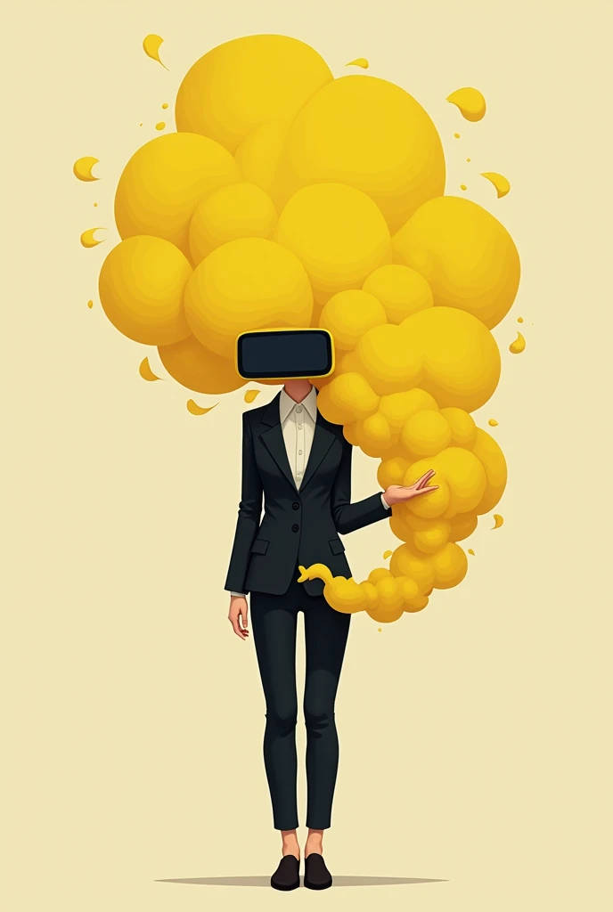 girl fart (The two-dimensional face of the HUD) Wearing a black suit, fart(yellow smoke). hold your ass, Normal