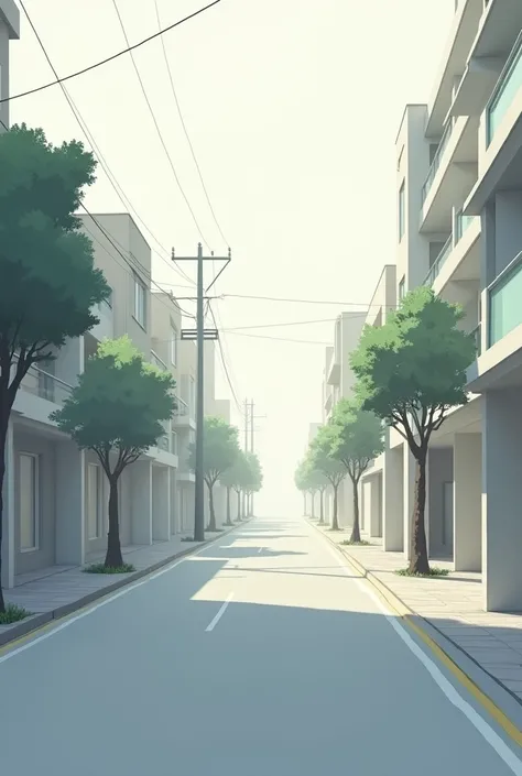 A simple and empty street