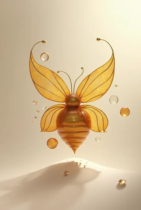 Create a logo for a jewelry company called bubble with the name, Inspired by the wings of a bee without necessarily falling into the obvious, representing jewelry 